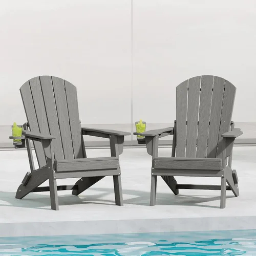 Vista 45 de HDPE Silla Adirondack plegable, Aruba