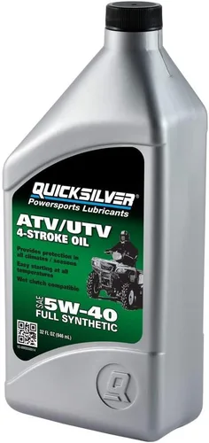 Vista 3 de Quicksilver Aceite de motor ATV de 4 tiempos completamente sintético 5W-40, 1 cuarto de galón