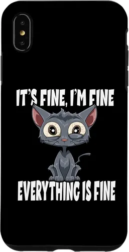 Vista 7 de Funda para iPhone 12 mini It's Fine I'm Fine Everything Is Fine Lustige Katze