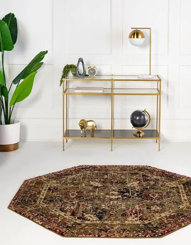 Vista 30 de Unique Loom Saturn Collection - Alfombra rectangular de iones (2 pies 2 pulgadas x 3 pies 1 pulgada, color beige crema/negro)