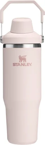 Vista 6 de Stanley IceFlow 2.0 - Vaso de flujo rápido con asa, 30 onzas, tapa de boquilla angular con rosca, botella de agua a prueba de fugas, acero Frost