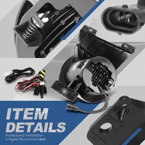Vista 3 de Auto Dynasty Conjunto de luces antiniebla LED compatibles con Ford F-150 2009-2014, lámpara antiniebla con biseles de interruptor de repuesto, lado