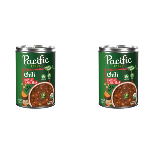 Vista 10 de Pacific Foods Organic Harvest - Chile de frijoles negros, a base de plantas, lata de 16.5 onzas (caja de 12)
