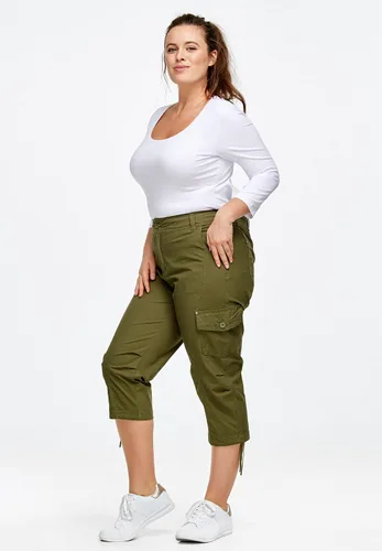 Vista 6 de Ellos Cargo Capris - Pantalones tipo cargo para mujer, talla grande