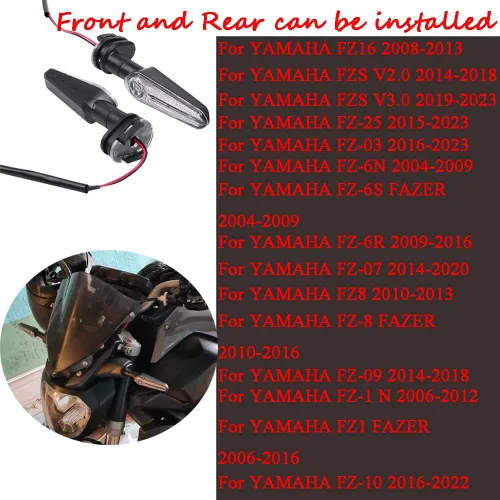 Vista 4 de Indicadores de Señal de Giro LED Super Brillantes de Adaptación 12V para Motocicleta Delantero o Trasero para MT07 MT 03 125 MT03 MT09 MT25 Tracer