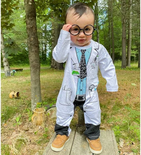Vista 4 de Body de disfraz de médico para bebé niño