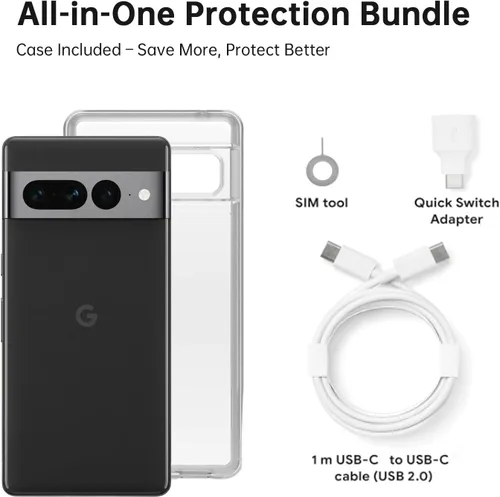 Vista 6 de Google Pixel 7 Pro: teléfonos Android desbloqueados - teléfonos inteligentes 5G, pantalla OLED QHD de 6.7", cámara triple, batería de 24 horas