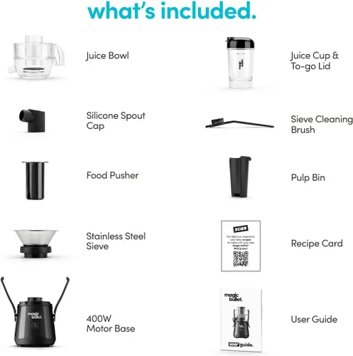 Vista 8 de Magic Bullet Mini Exprimidor con Taza Negro (Paquete de 2)