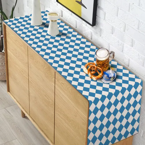 Vista 4 de Camino de mesa Oktoberfest para festivales de cerveza alemana bávara, fiesta, chimenea, cocina, comedor, decoración del hogar (13 x 72 pulgadas)