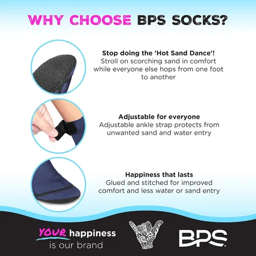 Vista 15 de BPS "Second Skin" - Calcetines de voleibol de playa ultra flexibles de secado rápido, calcetines de fútbol de arena, botines de deportes acuáticos