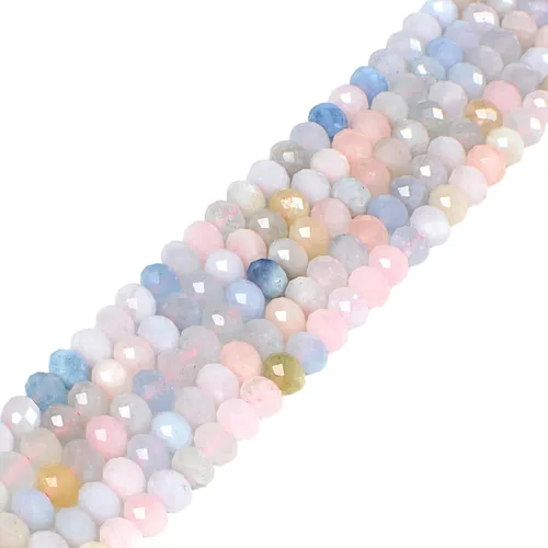Vista 50 de 7 chakras piedras preciosas de 0.236 in de piedras preciosas facetadas Rondelle sueltas cuentas para hacer joyas DIY cuentas de 16 pulgadas