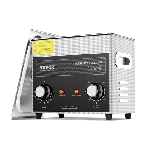 Vista 12 de VEVOR Limpiador ultrasónico de 2 litros con temporizador y cesta, máquina de cavitación sónico digital profesional, máquina de limpieza de 60 W