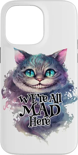 Vista 21 de Cheshire cat We're All MAD Here Alicia in Wonderland - Carcasa para iPhone 17