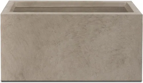 Vista 25 de Kante Macetero rectangular de hormigón de 23.2 pulgadas de largo, macetas grandes para interiores y exteriores con orificio de drenaje y tapón