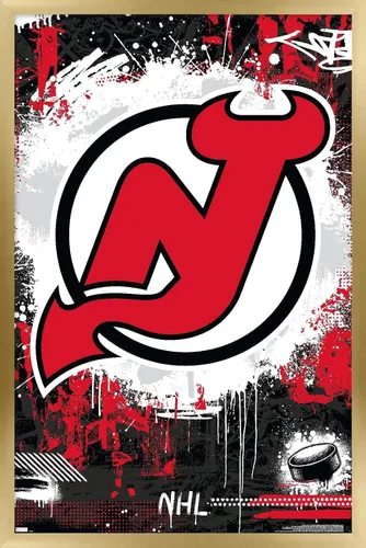 Vista 15 de Trends International NHL New Jersey Devils - Póster de pared con logotipo Maximalist 23