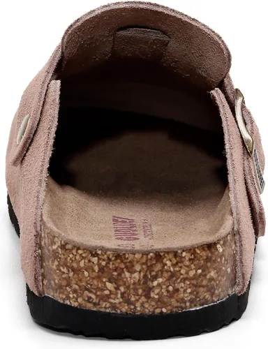 Vista 5 de Zuecos para mujer, Zuecos para mujer - Mules de casa con soporte de arco y hebilla ajustable