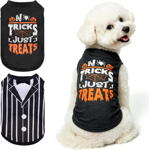 Vista 40 de BINGPET Bad to The Bone - Camiseta de algodón suave para cachorros, transpirable, ligera, para disfraz de perro, chaleco sin mangas, lavable a Malo