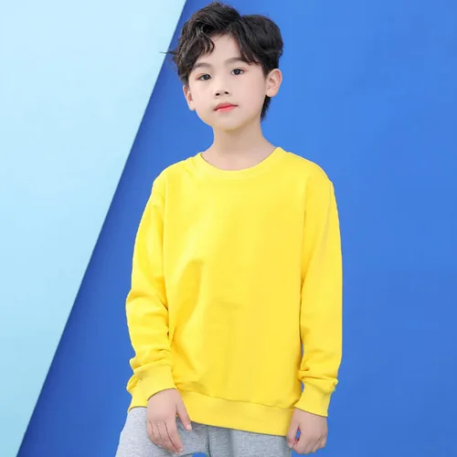 Vista 5 de GFQLONG Paquete de 2 sudaderas de algodón con cuello redondo para niños pequeños, camisetas de manga larga para bebé