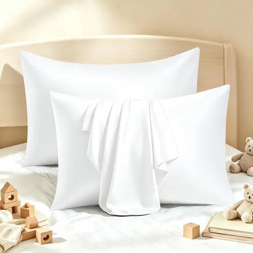 Vista 21 de Fundas de almohada de viscosa de bambú con cremallera, tamaño estándar, 2 Beige