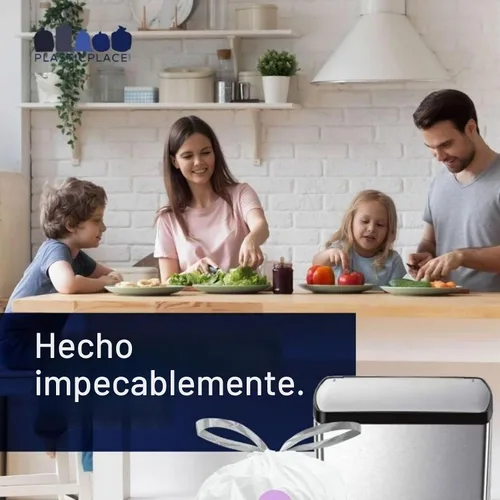 Vista 7 de Plasticplace Forro blanco con cordón de lavanda y vainilla suave, compatible con Code J (200 unidades) de 10-10.5 galones / 38-40 litros, 21 x 28