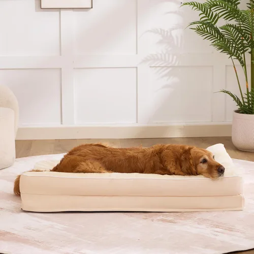 Vista 7 de Cama para perros de tamaño grande, cama ortopédica para perros grandes, cama impermeable para mascotas con funda extraíble lavable, sofá