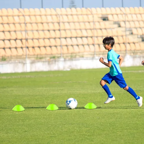 Vista 6 de XIHIRCD 15 conos de fútbol para entrenamiento deportivo, mini piñones de fútbol, conos flexibles de práctica de agilidad para baloncesto, correr