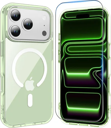 Vista 8 de Funda transparente para iPhone 11 con protector de pantalla, compatible con Magsafe, antiamarilleo, protección de grado militar, a prueba de golpes