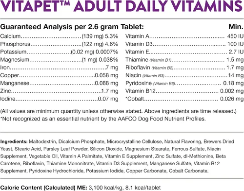 Vista 8 de NaturVet VitaPet Vitaminas diarias para perros con ayuda respiratoria – Incluye espectro completo de vitaminas, minerales, ácidos grasos omega-6