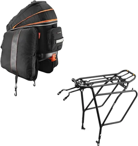 Vista 11 de Ibera PakRak - Mini bolsa para maletero de bicicleta y poste de asiento combinado de liberación rápida