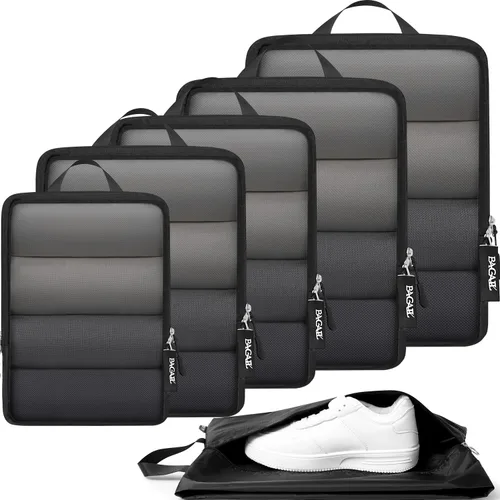 Vista 76 de BAGAIL 4 Set/6 Set Ultraligero Compresión Embalaje Cubos Organizador de Embalaje para Accesorios de Viaje Equipaje Maleta Mochila