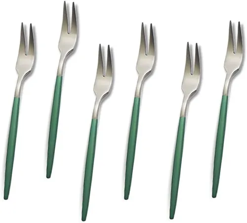 Vista 16 de JASHII Matte Modern - Juego de cubiertos de acero inoxidable 304 con mango redondo verde, juego completo de lujo que incluye cuchillo