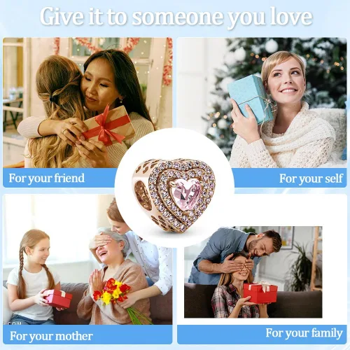 Vista 6 de Birth Stone Love Heart Flying House Mom Crown Balloons Smile Children Luchs Charms para pulseras de plata de ley 925, collares, regalos de joyería
