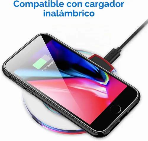 Vista 4 de JETech funda para iPhone 7 Plus de alto impacto, a prueba de rayaduras, parte posterior transparente para iPhone 7 Plus, 5.5 pulgadas, Negro