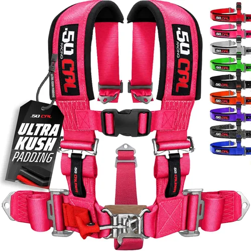 Vista 12 de 5 Point Harness for Bucket Seat & Bypass Plug for Bucket Seat, 9 Color Options, Compatiable with Canam, Racing Harness, UTV Negro