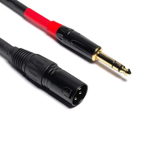 Vista 3 de Cable XLR de 1/4 de pulgada a 3 pines, cable equilibrado de micrófono TRS macho a XLR macho de 0.250 in (1 pie)