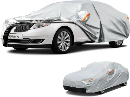 Vista 86 de GUNHYI - Funda de automóvil de 6 capas para Tesla Model 3 (2017-2025), impermeable para todo tipo de clima, protección UV contra la nieve, el sol
