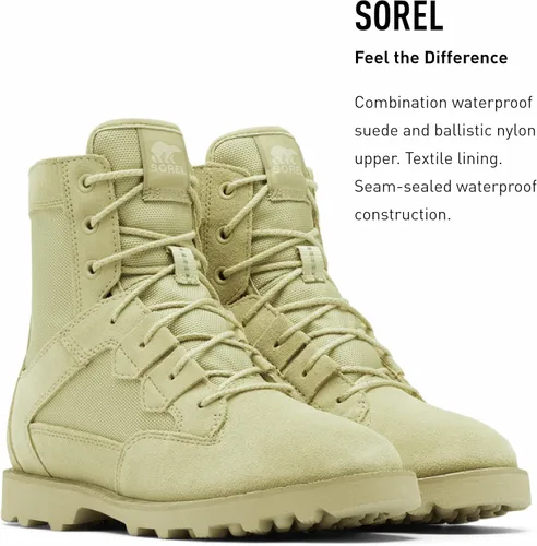 Vista 3 de SOREL Botas OTM Caribou para mujer, botas de nieve impermeables de gamuza y nailon
