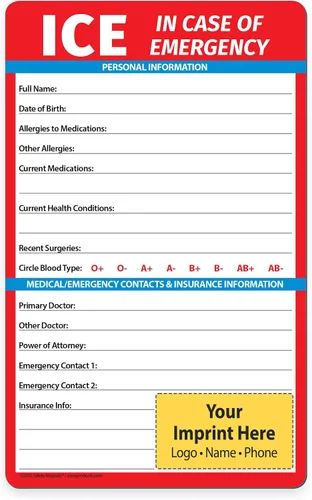 Vista 12 de Safety Magnets by ZOCO - Imán de contacto en caso de emergencia (ICE) para personas mayores - Tarjeta de información médica File of Life