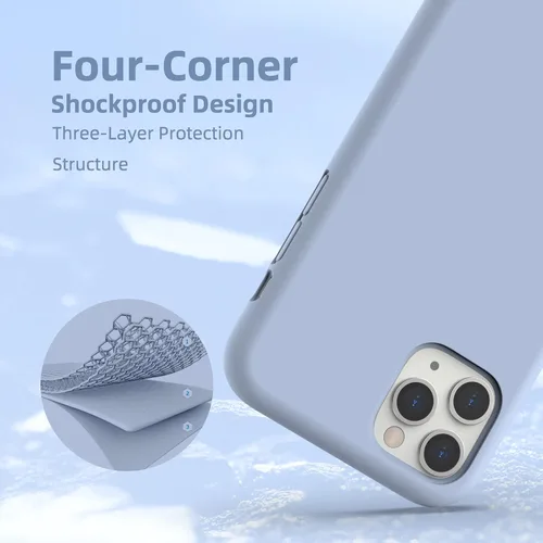 Vista 4 de Funda de silicona líquida compatible con iPhone 11 Pro Max, morado clavo morado (clove purple)