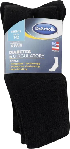 Vista 5 de Dr. Scholl's Men's Diabetes & Circulator Socks-4 & 6 Pair Packs-Non-Binding Moisture Management