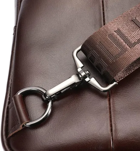 Vista 9 de KPYWZER Mochila de cuero para hombre