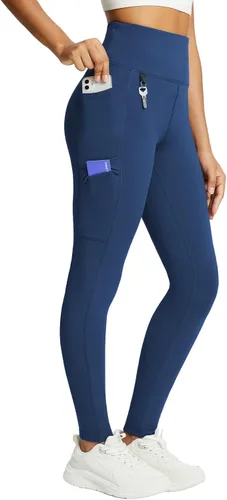 Vista 24 de baleaf Leggings con forro polar para mujer, impermeables, pantalones de senderismo de invierno, mallas térmicas para correr, bolsillos