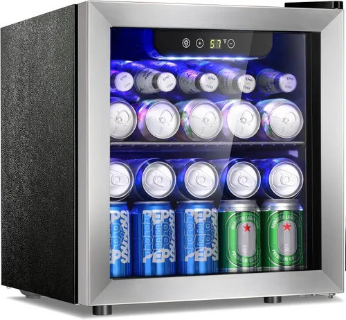 Vista 18 de Antarctic Star Refrigerador de Bebidas Enfriador de 18L, 24 Latas, Mini Refrigerador con Compresor Silencioso, Luz LED, Refrigerador Pequeño