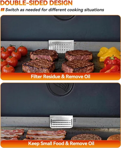 Vista 3 de Griddle Accessories Set for Blackstone 17 22 28 36 Inch, BBQ Grill Parts Plateado