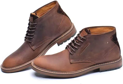 Vista 2 de Chukka - Botas a la moda, cómodas y de estilo oxford casual, al tobillo, botas con cordones
