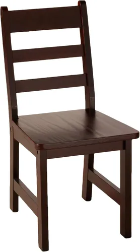 Vista 3 de Lipper International – Juego de 2 sillas y mesa rectangular para niños, color avellana, Madera, Espresso