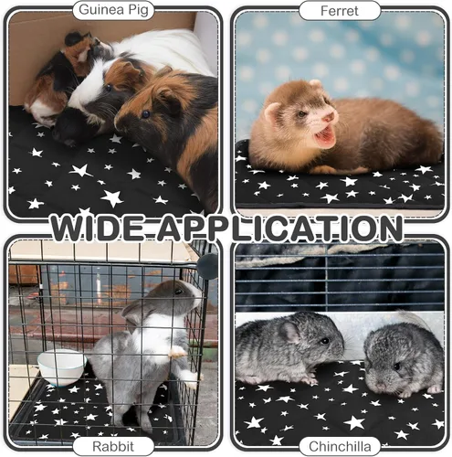 Vista 4 de Namalu Paquete de 4 camas autocalentantes para gatos, alfombrilla térmica para gatos con patrón de estrellas, suave almohadilla térmica para jaula