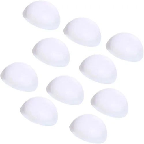 Vista 3 de 10 bolas de espuma blancas con forma de media bola, decoración de arte de Navidad, kits de manualidades de Navidad, adornos de Navidad, 2 pulgadas