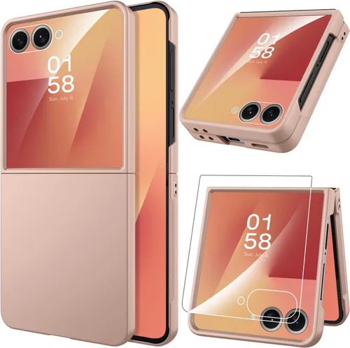 Vista 18 de Miimall Funda delgada para Galaxy Flip 7 con protector de pantalla integrado, grado militar, a prueba de golpes, a prueba de caídas, delgada