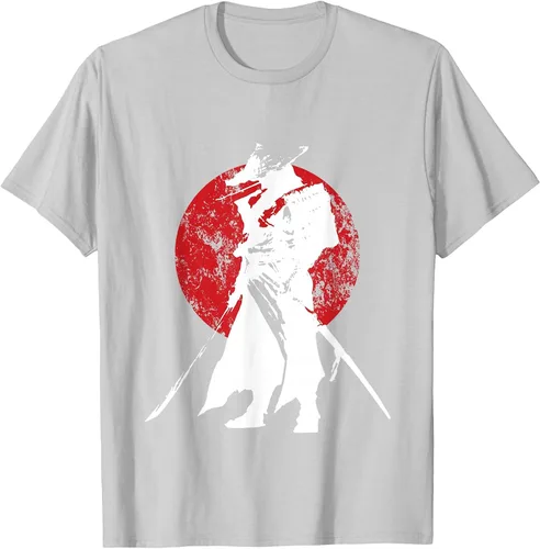 Vista 50 de Vintage Japanese Samurai Retro Bushido Warrior Japan Sword T-Shirt Asphalt Grey